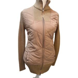 Takeout Women's Beige Quilted Puffer Jacket